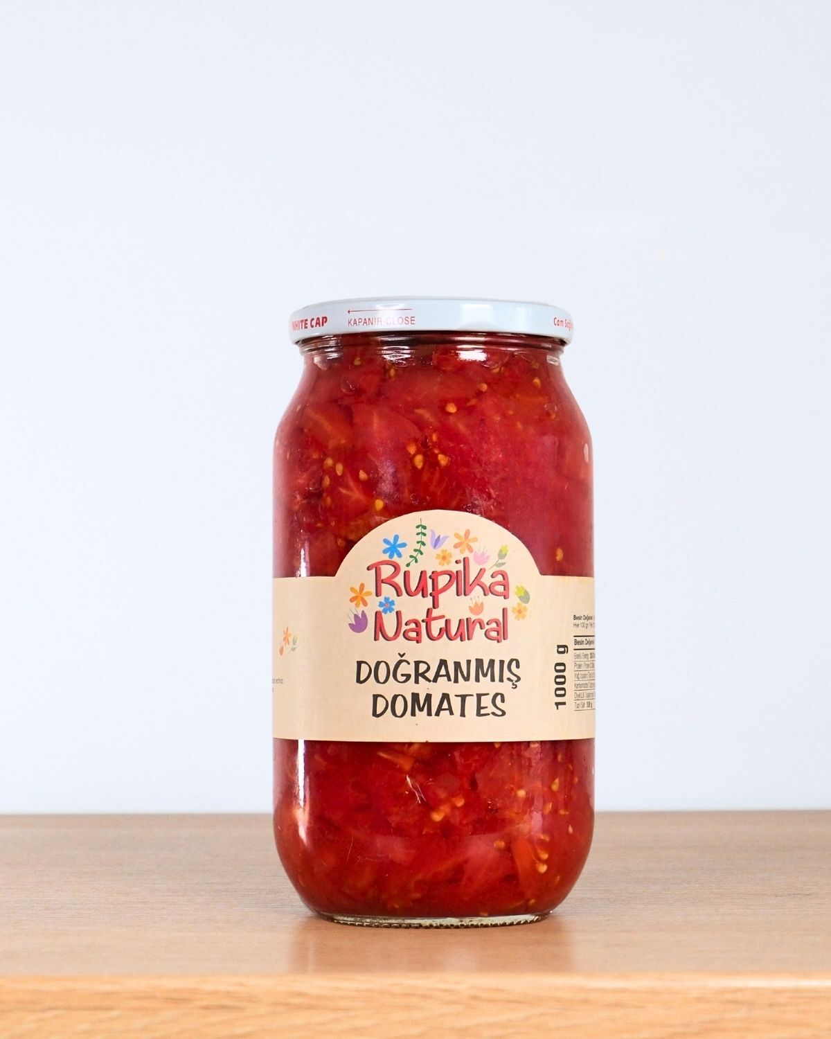 Rupika Natural Doğranmış Domates 1000gr